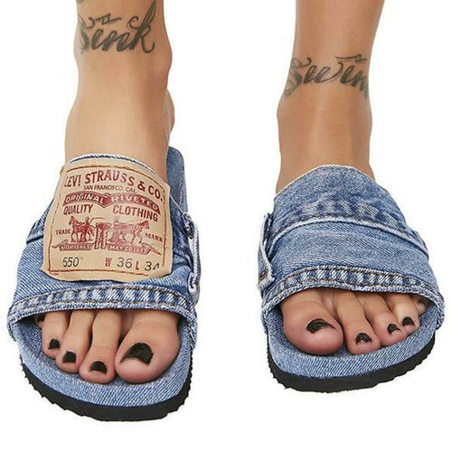 Denim Slides Blue/Black