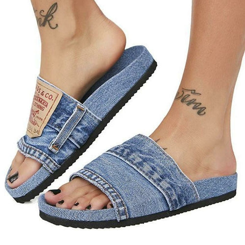 Denim Slides Blue/Black